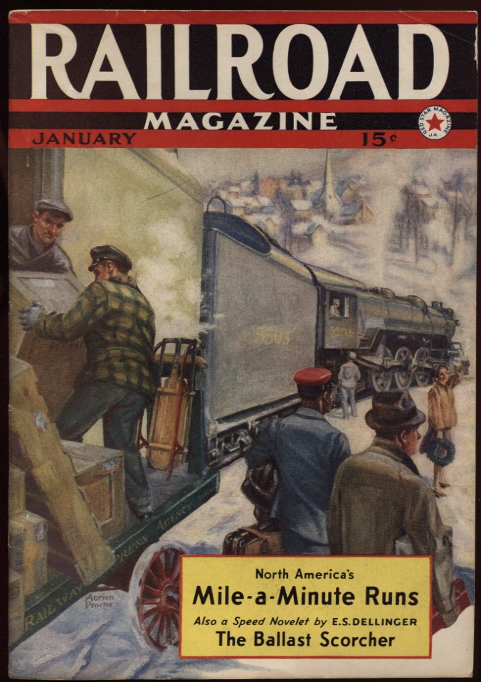 Railroad Magazine 1940, January. Home For Christmas.